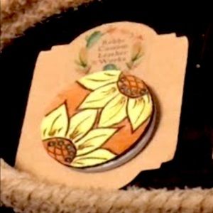 Hand-tooled Leather Phone Grip